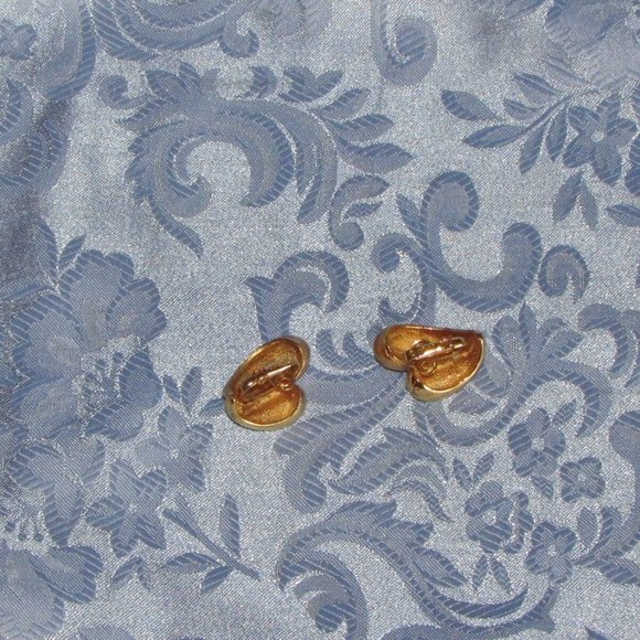 Vintage D'Orlan Clip Earrings Signed Numbered Teardrop Goldtone Jewelry - Picture 4 of 6